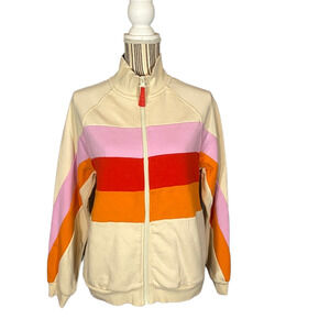 LEGO x Target Women’s Cream Striped Full Zip Track Jacket Size Medium